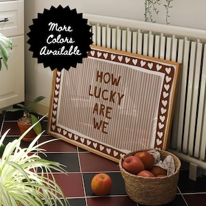 How Lucky Are We Print, Trendy Quote Wall Art, Home Decor (Shipped Print)