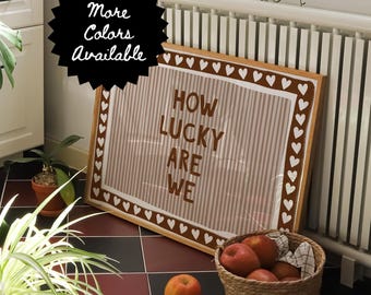 How Lucky Are We Print, Trendy Quote Wall Art, Home Decor, UNFRAMED