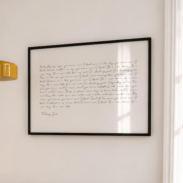 Custom Lyrics Poster, Personalized Anniversary Gift,  First Dance Song Wall Art