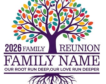 Albero della Riunione di Famiglia 2026 Png, Albero Genealogico, Riunione di Famiglia png, Albero della Vita Png, Riunione Png, Magliette per Riunione di Famiglia, Cricut