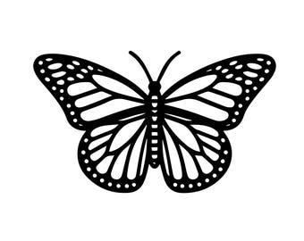 Archivo de corte Cricut de mariposa monarca SVG PNG jpeg mariposa en capas alas primaverales detalladas Capas Mariposa naranja SVG