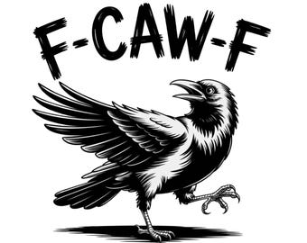 F-Caw-F Crow  PNG , Funny Raven Shirt Design, Sarcastic Gothic Bird Clipart, Christmas Gift for Crow Lovers Cricut Silhouette