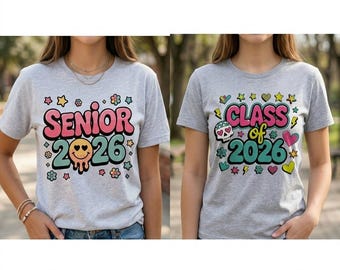 Camiseta de graduación a rayas de la promoción de 2026 con carita sonriente PNG, Clase de neón de 2026 PNG, Graduación PNG, Clase de último año de secundaria PNG, Camiseta de último año de secundaria, Lunares