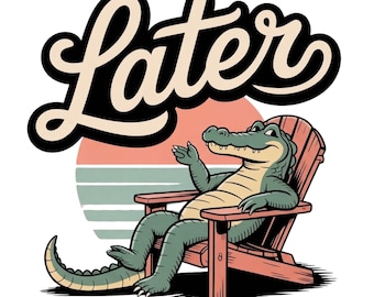 Caimán PNG, divertido, reptil, brillante, vibrante, verano, Florida, divertidísimo, camiseta, taza