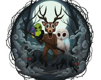 99 Nights in the Forest Roblox Halloween Digital Download | Spooky Roblox T-Shirt Design Template | Printable Apparel Graphic | Printable