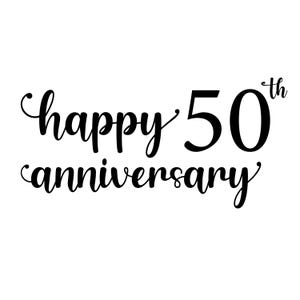 50e huwelijksverjaardag voor ouders Svg 50 jaar verjaardag Svg gelukkig 50e ouders verjaardag huwelijk Svg gesneden bestand paren Svg Eps Png