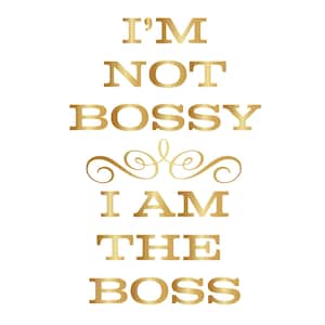Ich bin nicht herrisch Ich bin der Boss, Frau Affirmation SVG, Frauen Empowerment, inspirierendes Zitat Zitat, Girl Power, Frauenmonat