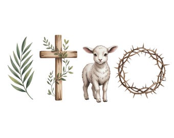 True Ostern PNG, Er ist auferstanden, Lamm Krone aus Dorn Kreuz Palm Jesus Christus christliche religiöse Bibel Verse digitale Sublimation gezeichnetes T-Shirt