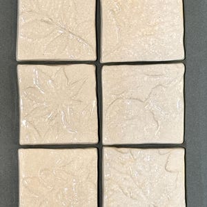 Handmade Glazed Ceramic Leaf Tile Many colors available