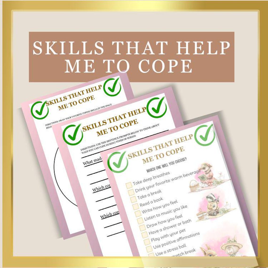 Coping Skills for Kids – Printable Checklist & Journal Prompts | SEL ...