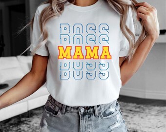 T-shirt BOSS MAMA | cadeau fête des mères, cadeau pour maman, t-shirt meilleure maman, t-shirt maman qui travaille, cadeau mère, | La famille d'abord