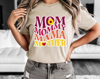 Maman Maman Maman Mère | cadeau fête des mères, cadeau pour maman, t-shirt maman, jolie chemise pour mère, chemise mère | La famille d'abord