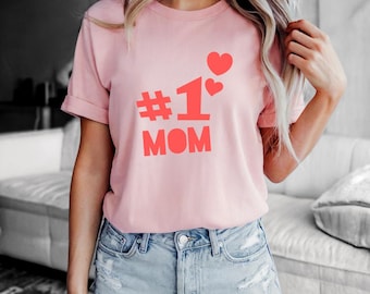 T-shirt pour maman n° 1, fête des mères, cadeau pour maman, chemise pour maman, t-shirt pour nouvelle maman, cadeau de baby shower, cadeau de grossesse | La famille d'abord