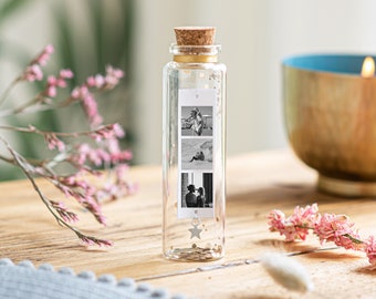 First Wedding Anniversary Gift for Couple - Photo Bottle - Gift For Her - Small Bottle Size 10cm x 3cm