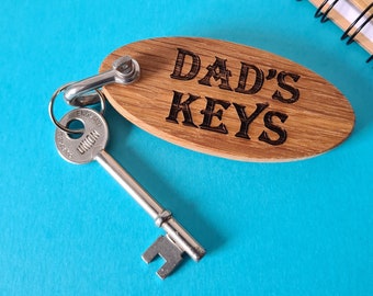 Gift For Dad Personalised Engraved Keyring