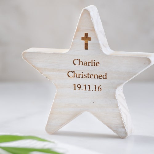 Organic Cross RATTLE a Natural Wooden Baptismal Gift for Boy Etsy