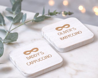 Personalised Daddy And Me Superhero Coaster Set