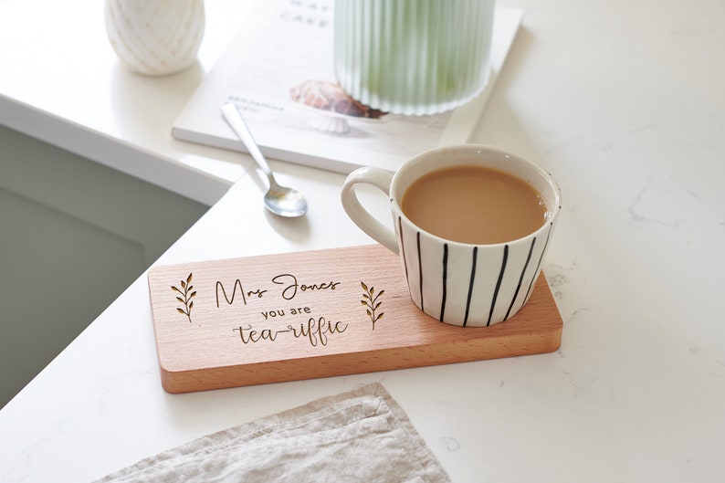 Gift For Teachers Personalised Tea & Biscuit Board Gift image 1