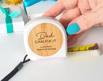 Personalized Bamboo Tape Measure: DIY Dad Gift