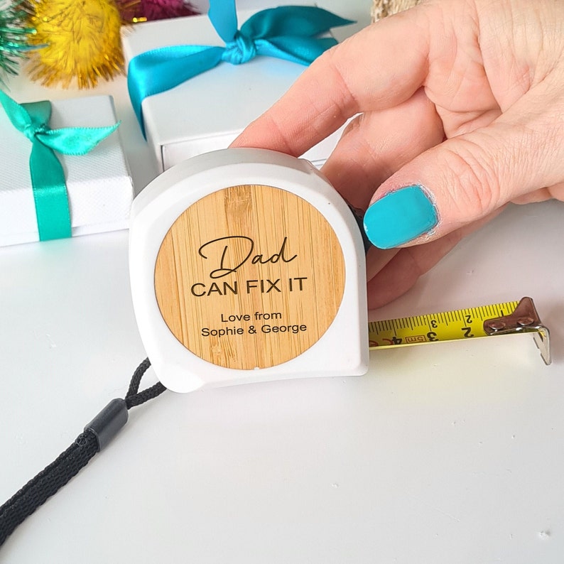 Personalised Tape Measure, DIY Gift For Dad, Personalised Gift For Dad image 1