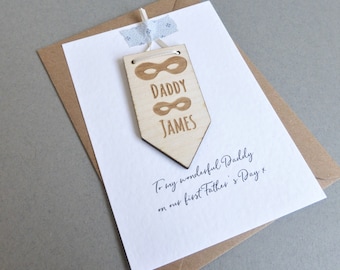 1st Father's Day Card - Personalised Card, Daddy Card - Daddy & Me - Happy 1st Fathers Day - Fathers Day Gift - First Fathers Day