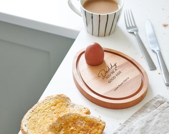 Personalised Wooden Oval Breakfast Board, Gift For Father's Day, Gift For Dad