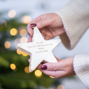 Personalised Wooden Star Keepsake Gift for Mum
