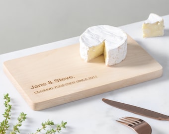 Gift For Married Couple Engraved Wooden Serving Board