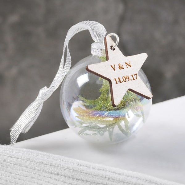 Couples Under The Mistletoe Personalised bauble Christmas personalised couples gifts gifts for couples personalised bauble Christmas gift