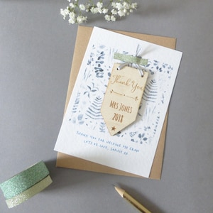 Personalised teacher card Thank you teacher card Card for teacher Personalised teacher card school card  Printed card From the class card