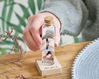 Gift For Dad Personalised Message in a Bottle - Gift For Him - Wrap Around - Small Bottle |size 10cm x 3cm