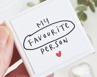 My Favourite Person Alternative Birthday Anniversary Card, Cute Gift For Him, Her