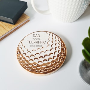 Personalised Golf Ball Coaster, Gift For Golf Lovers