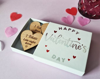 Personalised Love Tokens, Date Night Tokens, Valentines Day Gift For Her