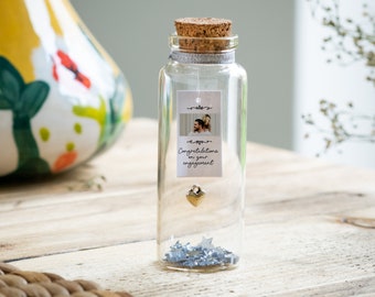 Personalized Engagement Message in a Bottle: Photo Keepsake Gift