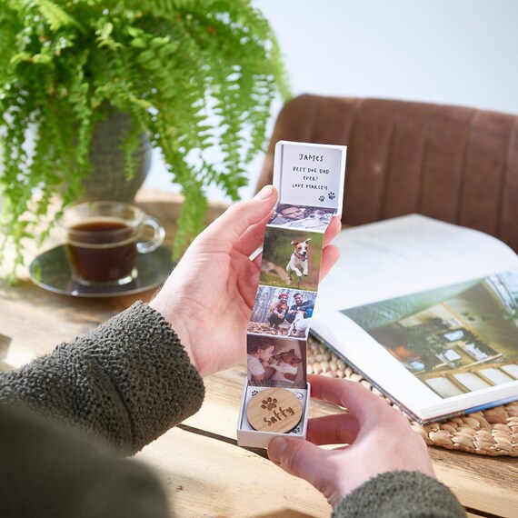 Gift for Dog Lovers Personalised Pull Out Photo Album Token Gift