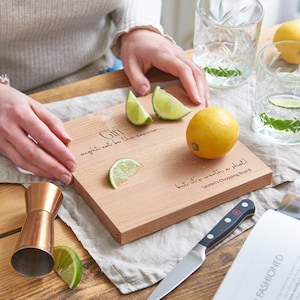 Gin Might Not Be The Answer But It's Worth A Shot, Personalised Chopping Board Secret Santa Gift, Fun Gift For Friends