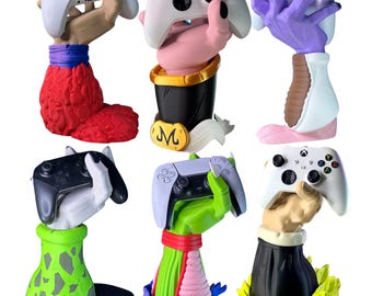 Dragon Ball Controller Stand | PlayStation, Xbox, PC, Switch | Goku SSJ4, Cell, Vegeta, Piccolo | Desk Organizer