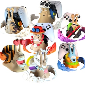 Supporto Controller One Piece –Luffy, Zoro, Ace, Jinbe, Rob Lucci, Kaido | PS, Xbox, Switch, PC | Organizzatore Scrivania | Figura One Piece