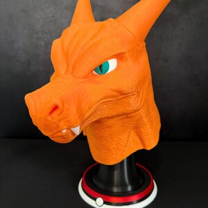 Charizard Byst 40cm — Pokémon Charizard Figur — Drakestaty — Gamerdekoration — Anime Skulptur — Heminredning bild 2