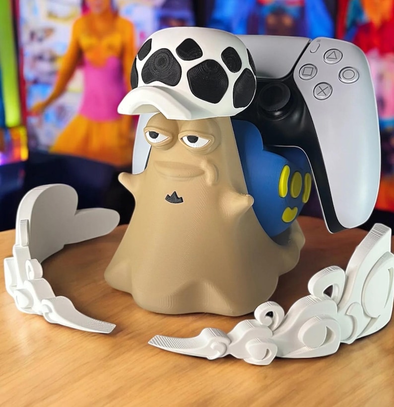 One Piece Controller Stand – Luffy, Zoro, Ace, Jinbe, Rob Lucci, Kaido, GomuGomu | PS, Xbox, Switch, PC | Desk Organizer | One Piece Figure Caracol Trafalgar