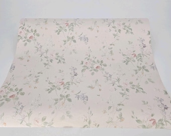 Zambaiti Parati Floral Wallpaper Lot 6 Rolls Italy Cottage Rose Vinyl 61870  VTG