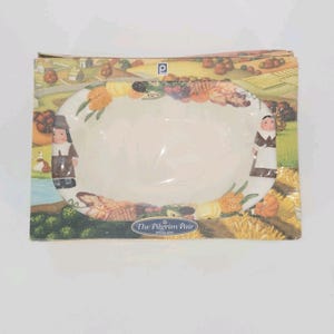 Pilgrim Thanksgiving-Platter Oval Ernte Kürbisblatt Serviertablett Box 12 ""