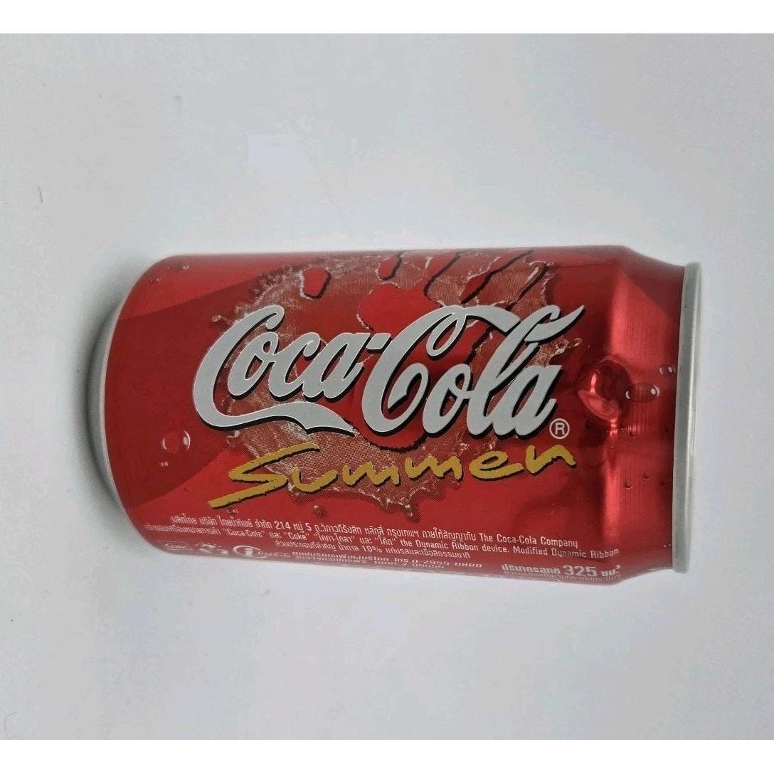 Full Coca Cola Summer THAILAND Coke 325ml 2004 Sealed Splash