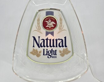 Insegna luminosa vintage Anheuser-Busch Natural Light Beer WorksBbar Man Cave Lounge Nat