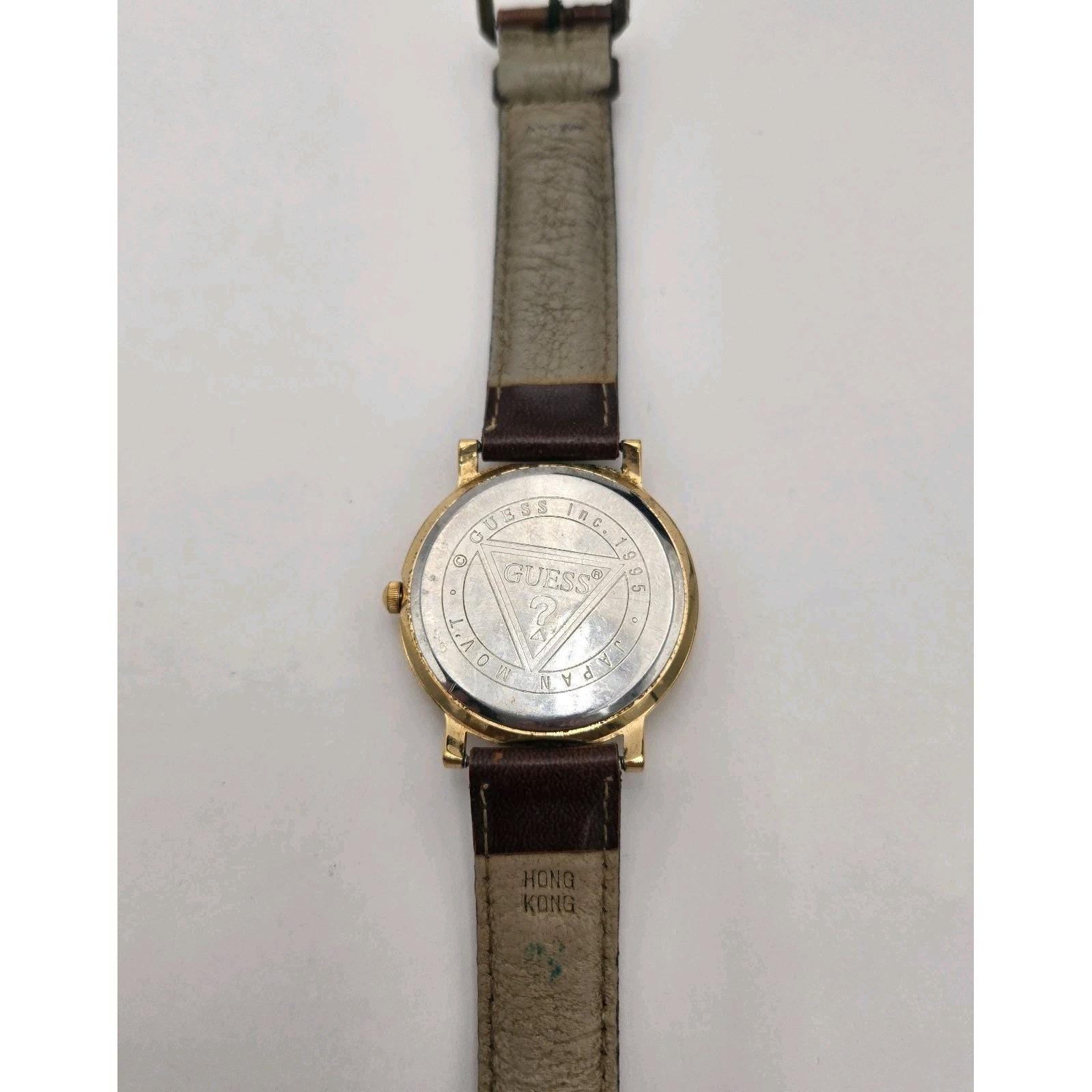 Vintage 1995 Guess Original Watch Gold Dial Logo Japan  display picture 1