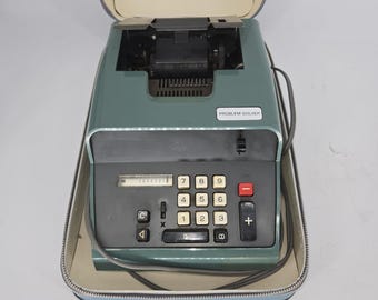 Printing Calculator Problem Solver WORKING w Case Argentina See Video 005875 VTG