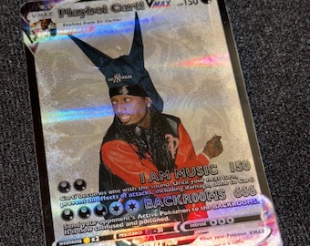 Playboi Carti Holo VMAX Trading Card | Pokémon-Inspired