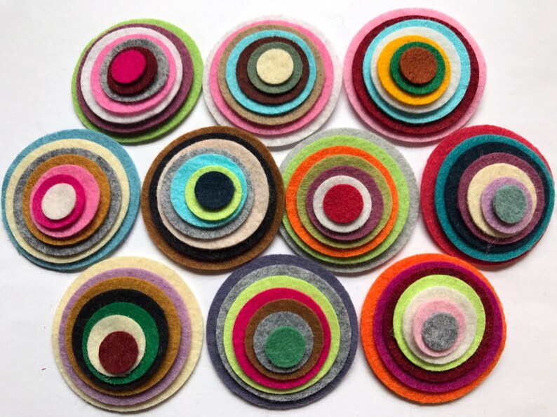 DIY Felt Circle Die Cut Sizes 2in Merino Felt Wool Felt Circles Die Cut