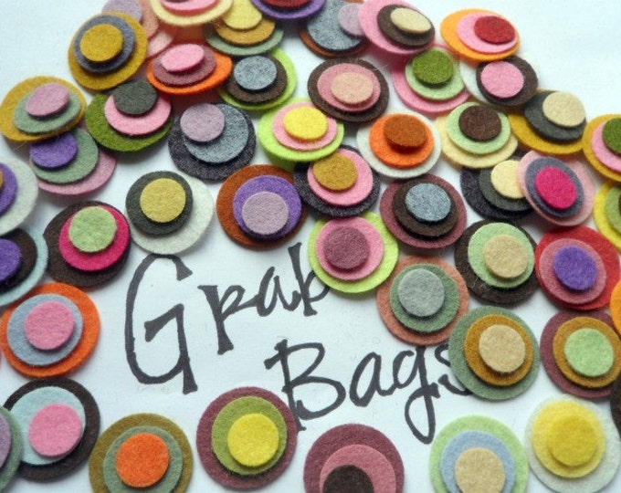 Wool Felt Circles 150 Total Sizes 1/2in 1in Random Etsy